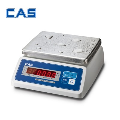 카스 방수형 단순중량저울 SWII-W 3kg~30kg 방수저울 계수 계량