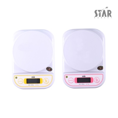 스타 전자저울 2kg (2kg/1g) 핑크 / 옐로우
