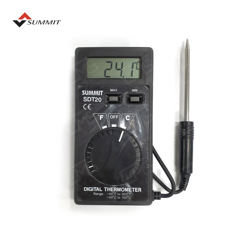 SUMMIT 서미트 디지털 휴대용 탐침 온도계 SDT-20 수첩형 액체 온도 측정