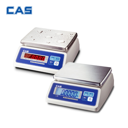 CAS 카스 방수 전자저울 SWII-W (LCD/LED) 방수저울 수산시장 계수 계량 식품 주방