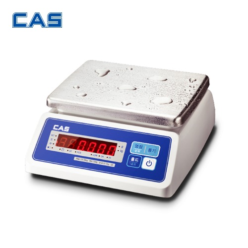 미개봉 장기재고 CAS 카스 방수 전자저울 SWII-3EW(LED) (3kg/1g) 방수저울